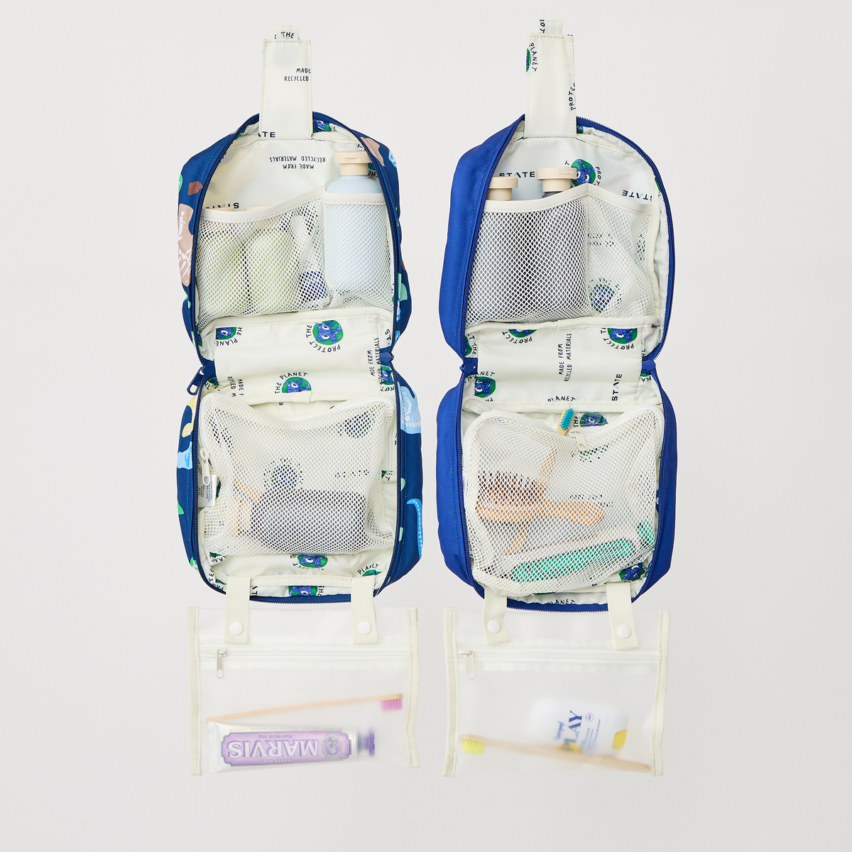 Image showing bensen toiletry kit hanging with toiletry items inside