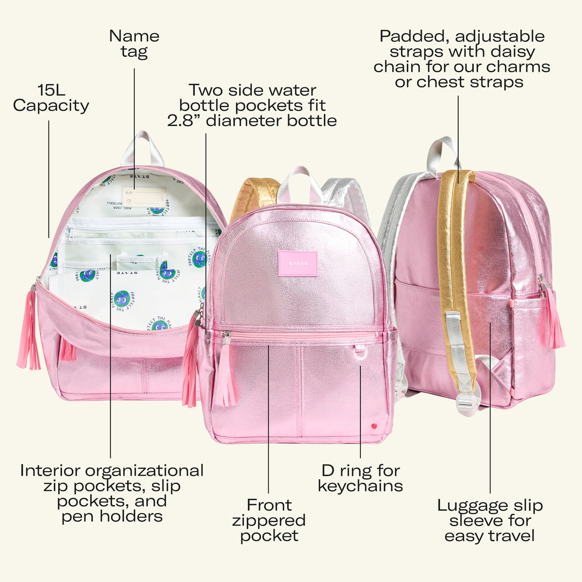 STATE Bags Kane Backpack Features