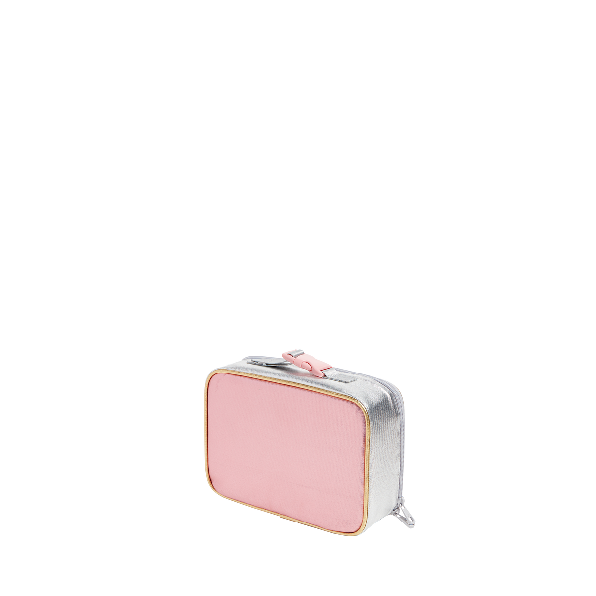 state bags rodgers lunch box metallic pink/silver back view side angle click to zoom