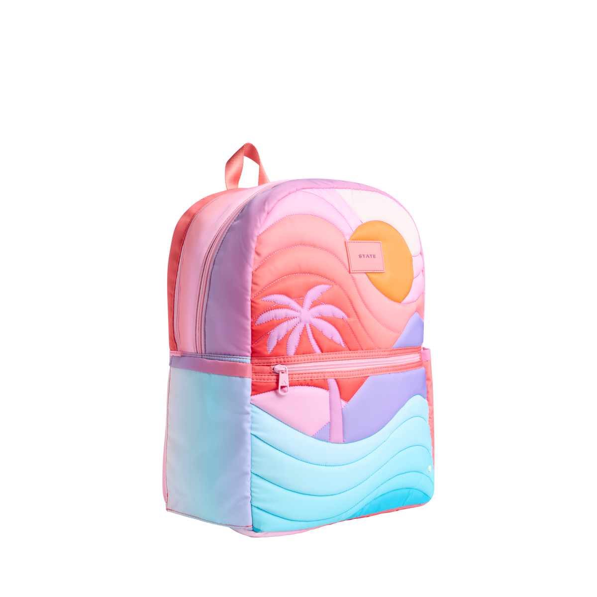 STATE Bags Kane Kids Large Backpack Nylon Puffer Sunset Side View Click to Zoom
