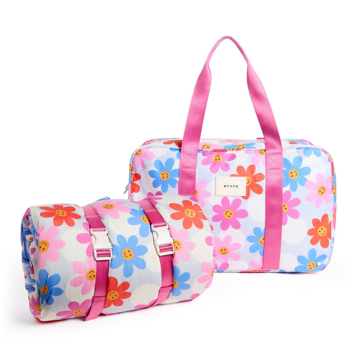 STATE Bags Redwood Sleeping Bag and Rockaway Daises Front View Click to Zoom