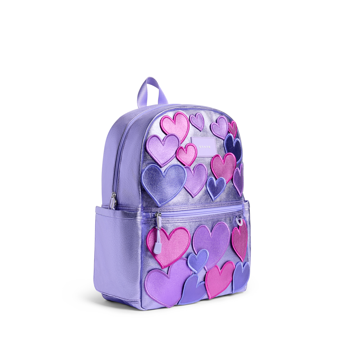 STATE Bags Kane Backpack 3D Hearts Front Side View Click to Zoom