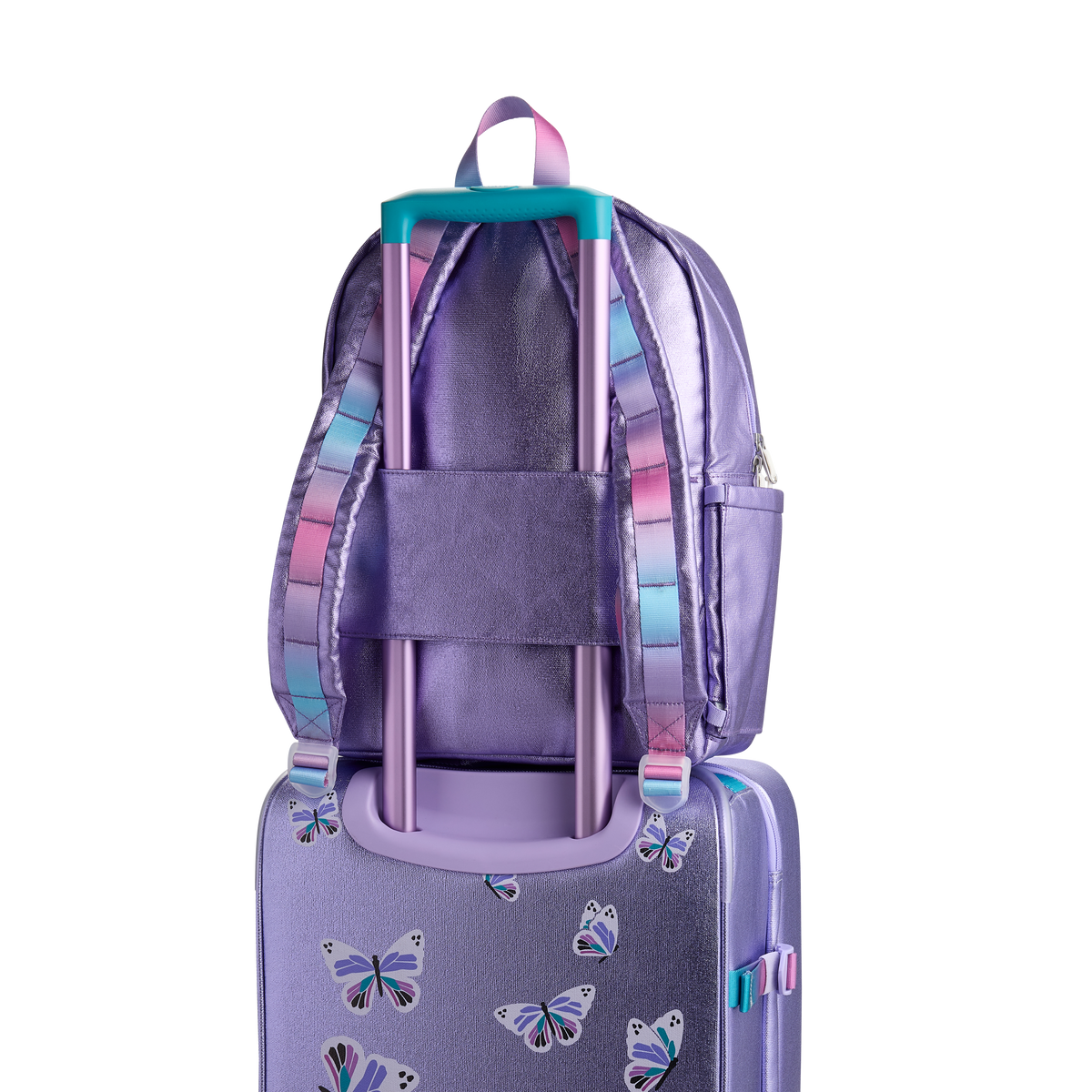 STATE Bags Logan Carry-On Suitcase Butterflies Back View Click to Zoom