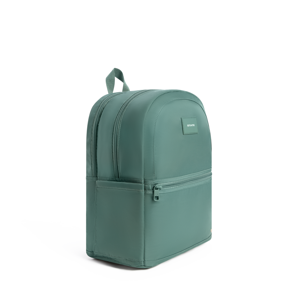 STATE Bags Evans Double Pocket Olive Side View Click to Zoom