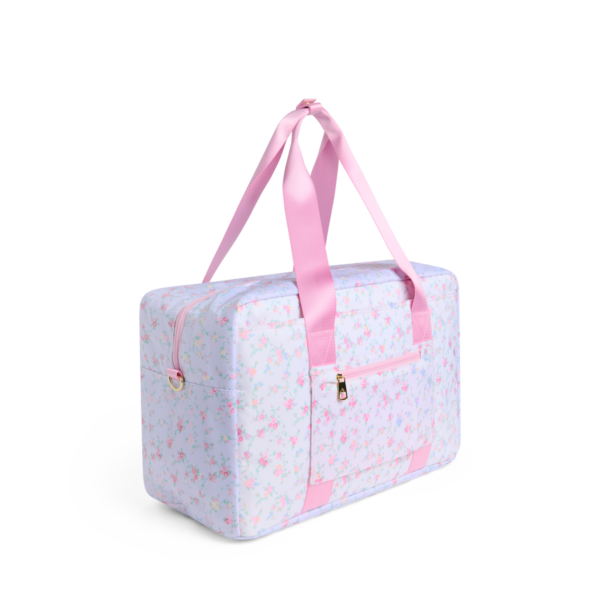 STATE x LoveShackFancy Wellington Weekender Nylon Confetti Bloom Wildflower Blue Back View Click to Zoom