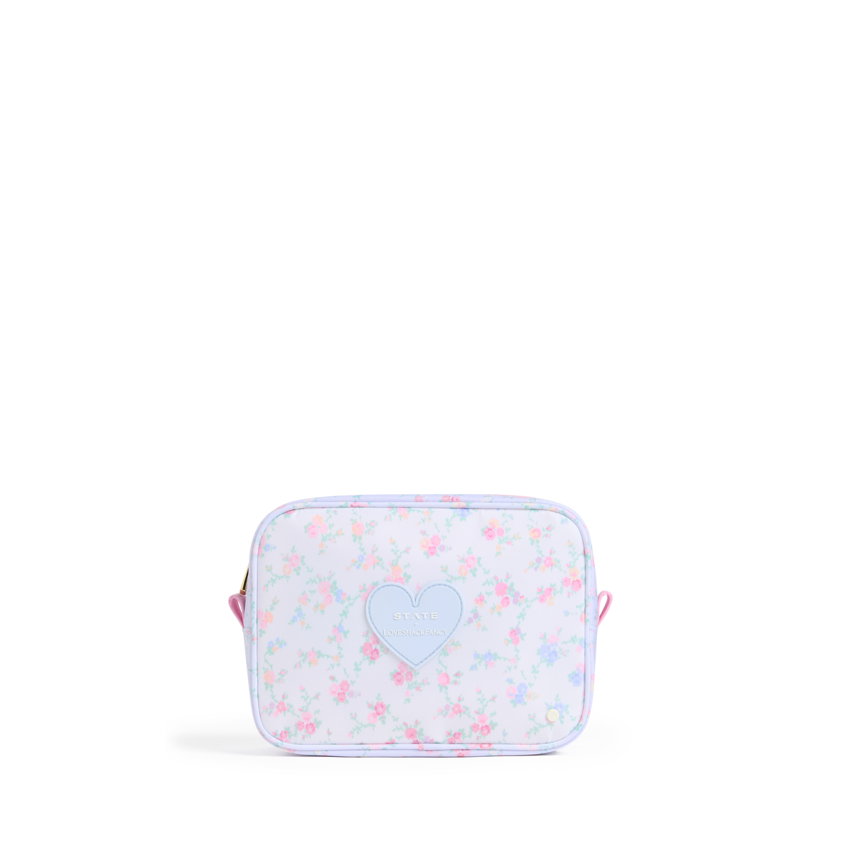 STATE x LoveShackFancy Travel Pouch Set of Three Confetti Bloom Front View Click to Zoom