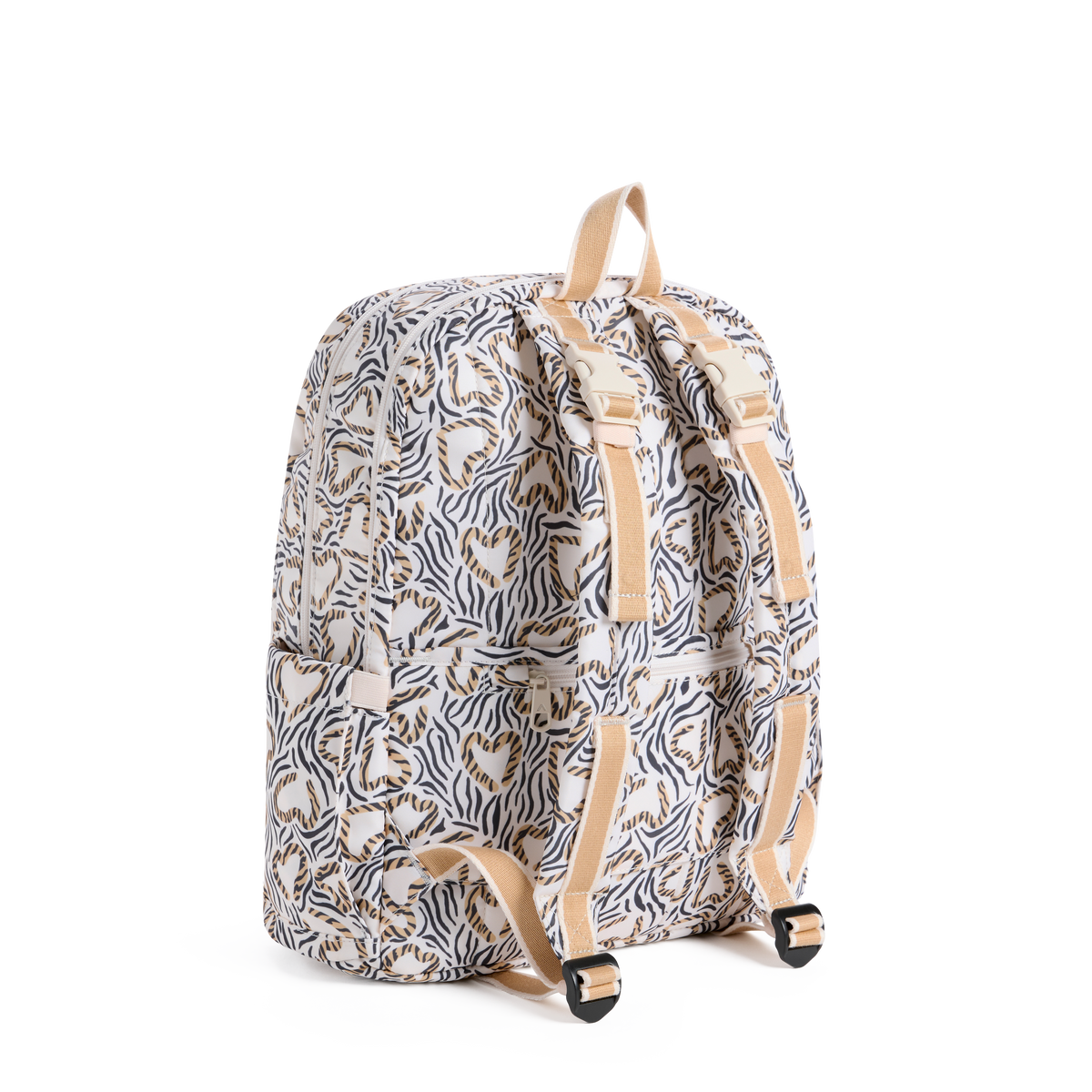 STATE x MagneticMe Lorimer Diaper Bag Leopard Hearts Back View Click to Zoom