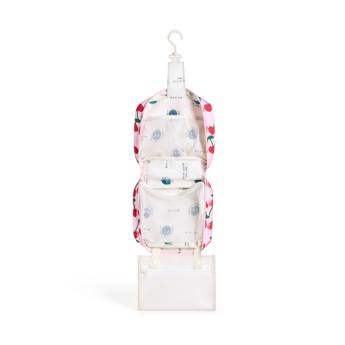 STATE Bags Bensen Toiletry Kit Cherries Interior Hanging View Click to Zoom