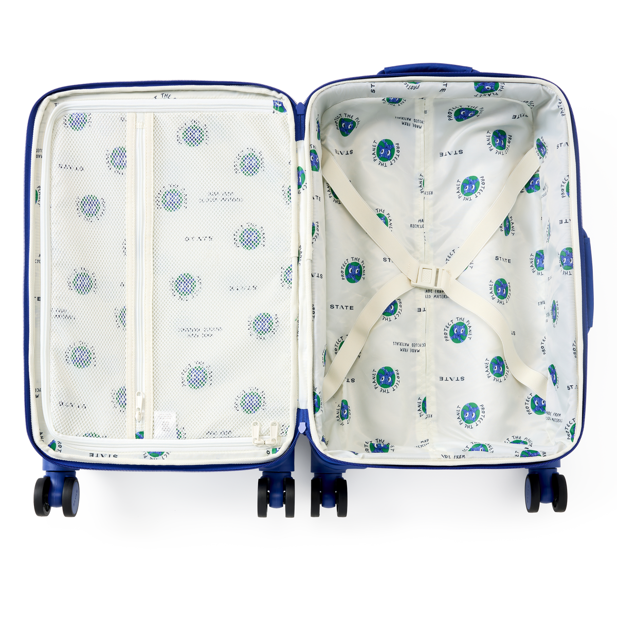 STATE Bags Logan Carry-On Suitcase MOuntains Interior View Click to Zoom