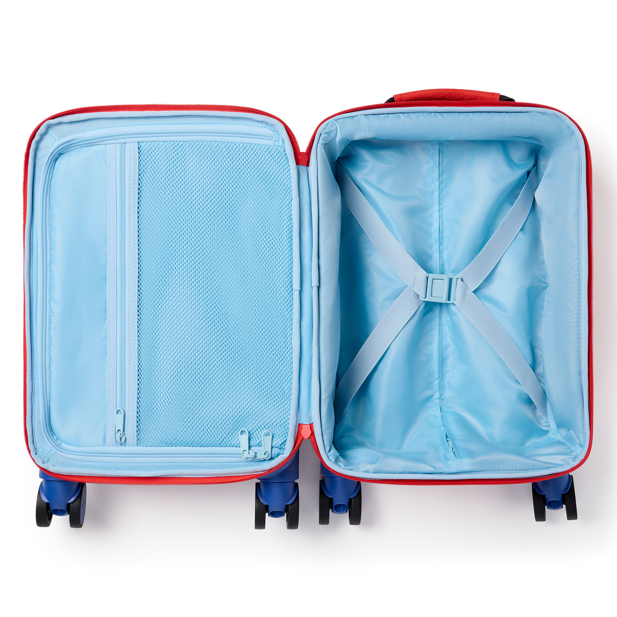 STATE Bags Mini Logan Carry-On Suitcase Firetruck Overhead Interior View Click to Zoom